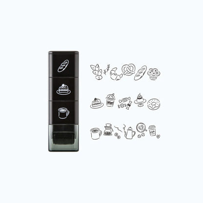 MIDORI - Paintable Roller Stamp: Cafe
