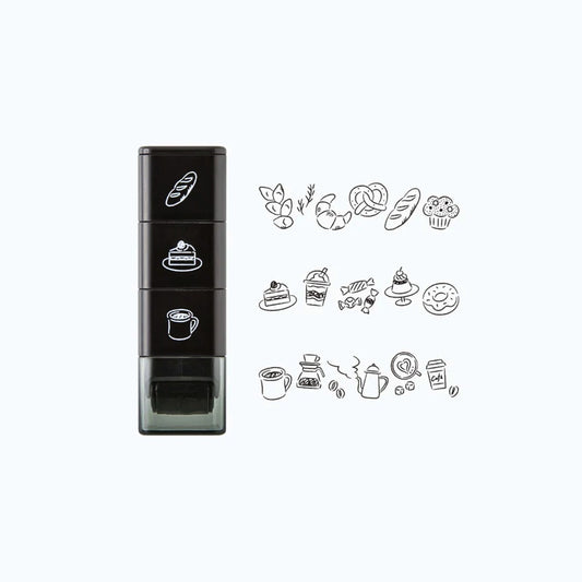 MIDORI - Paintable Roller Stamp: Cafe
