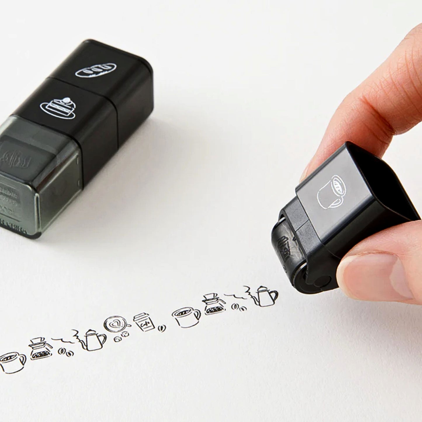 MIDORI - Paintable Roller Stamp: Cafe