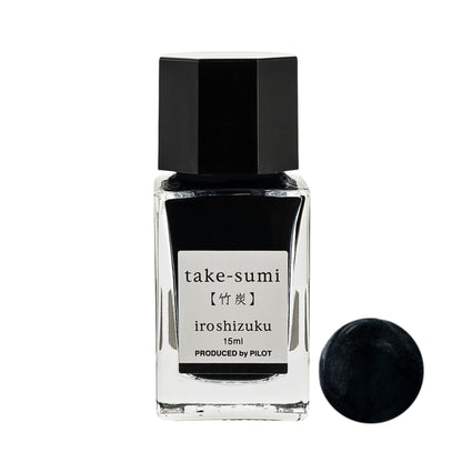 PILOT - iroshizuku - Fountain Pen - Ink Bottle - 15ml - Bamboo Charcoal - take-sumi