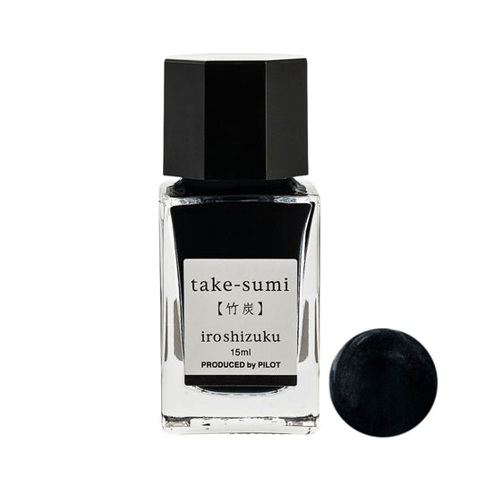 PILOT - iroshizuku - Fountain Pen - Ink Bottle - 15ml - Bamboo Charcoal - take-sumi