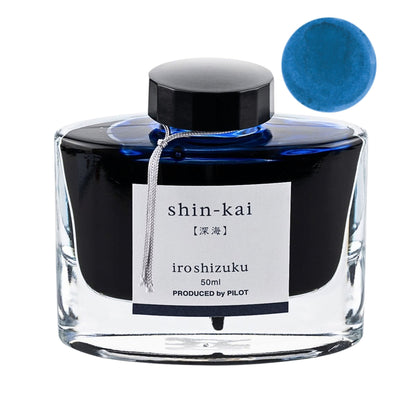 PILOT - iroshizuku - Fountain Pen - Ink Bottle - 50ml - Deep Sea - shin-kai