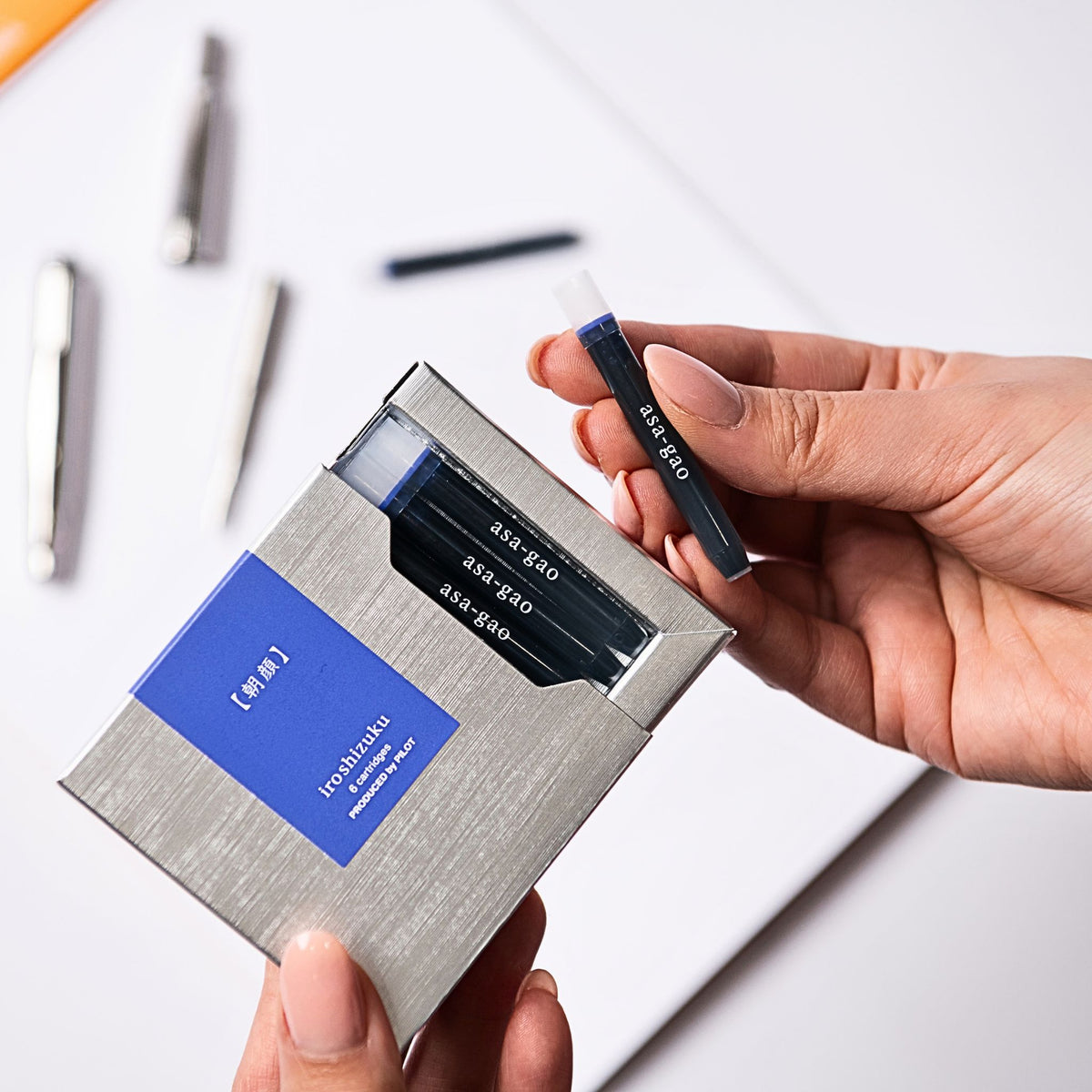 PILOT - iroshizuku - Fountain Pen - Ink Cartridge - 6pk - Morning Glory - asa-gao