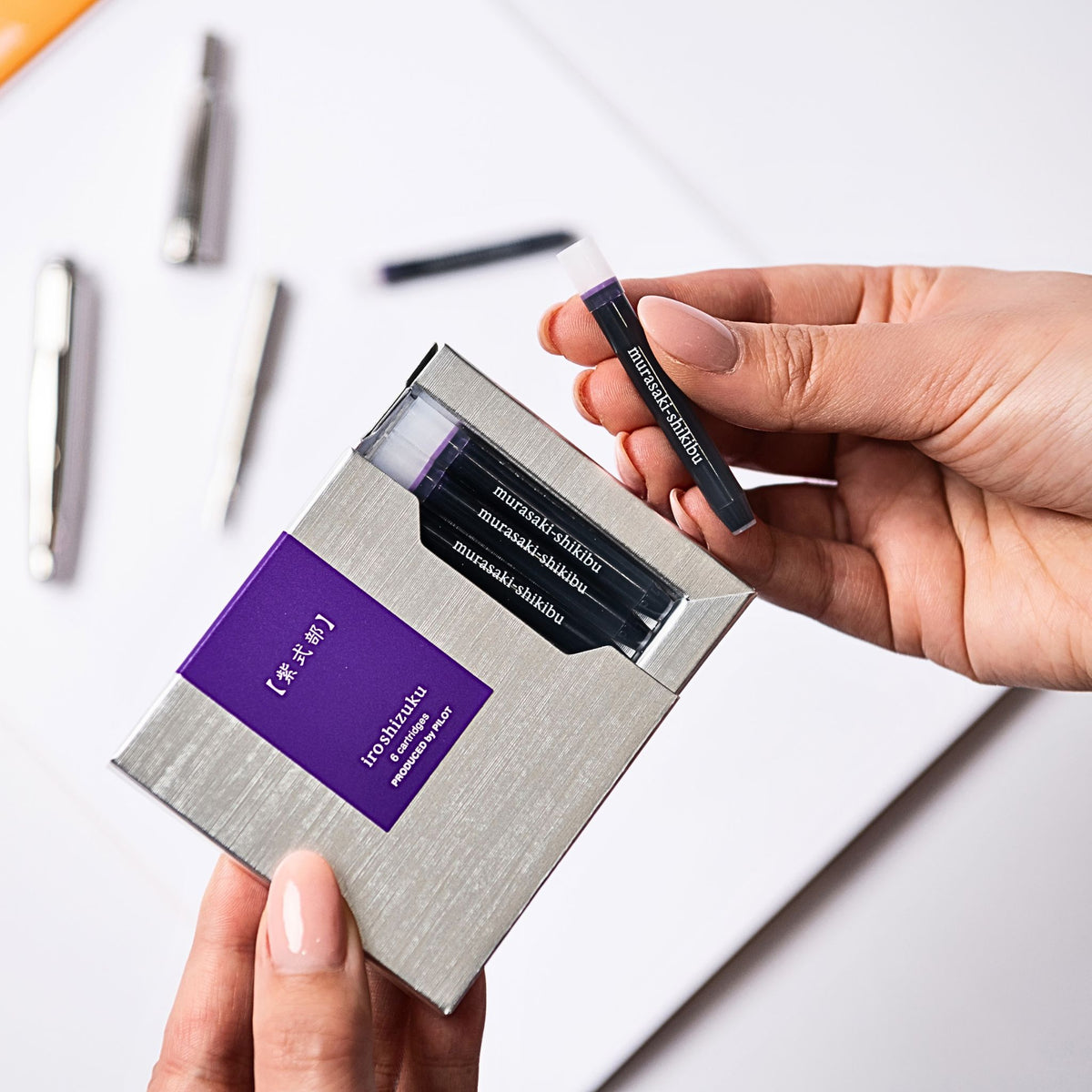 PILOT - iroshizuku - Fountain Pen - Ink Cartridge - 6pk - Japanese Beautyberry - murasaki-shikibu
