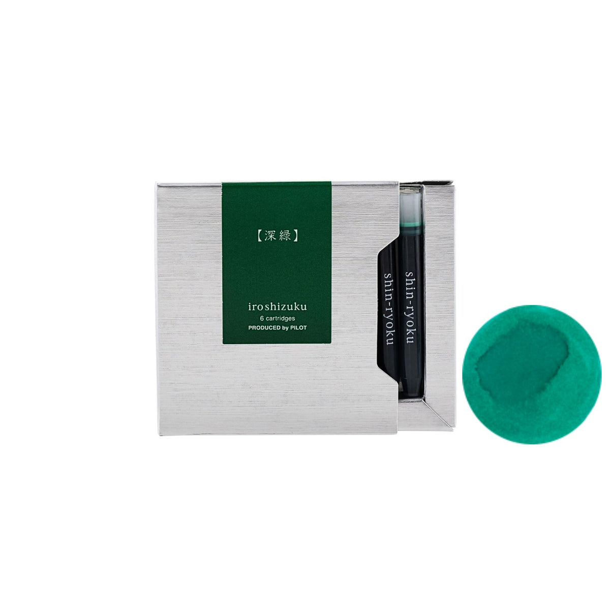 PILOT - iroshizuku - Fountain Pen - Ink Cartridge - 6pk - Forest Green - shin-ryoku