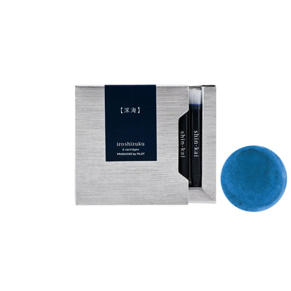 PILOT - iroshizuku - Fountain Pen - Ink Cartridge - 6pk - Deep Sea - shin-kai