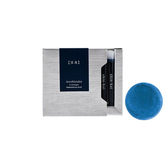 PILOT - iroshizuku - Fountain Pen - Ink Cartridge - 6pk - Deep Sea - shin-kai