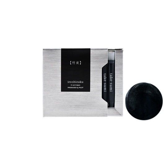 PILOT - iroshizuku - Fountain Pen - Ink Cartridge - 6pk - Bamboo Charcoal - take-sumi