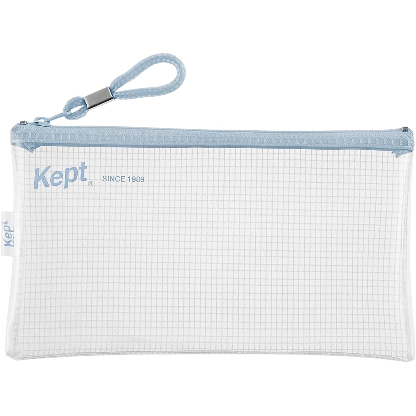 Kept - Clear Pen Case - Blue