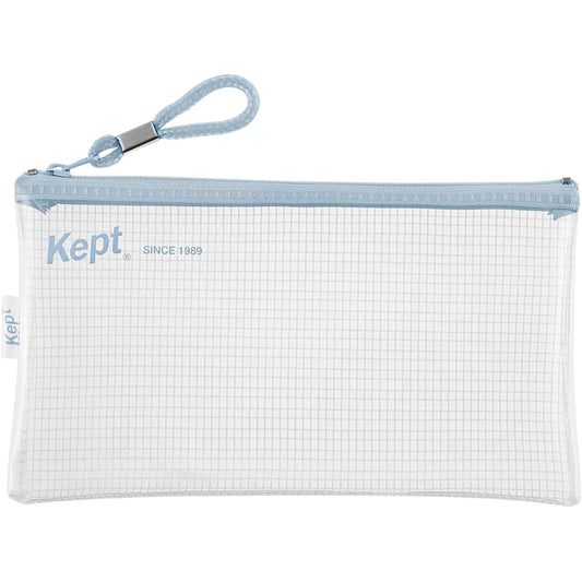 Kept - Clear Pen Case - Blue