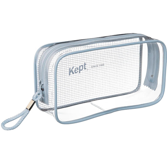 Kept - Clear Pen Case - Blue