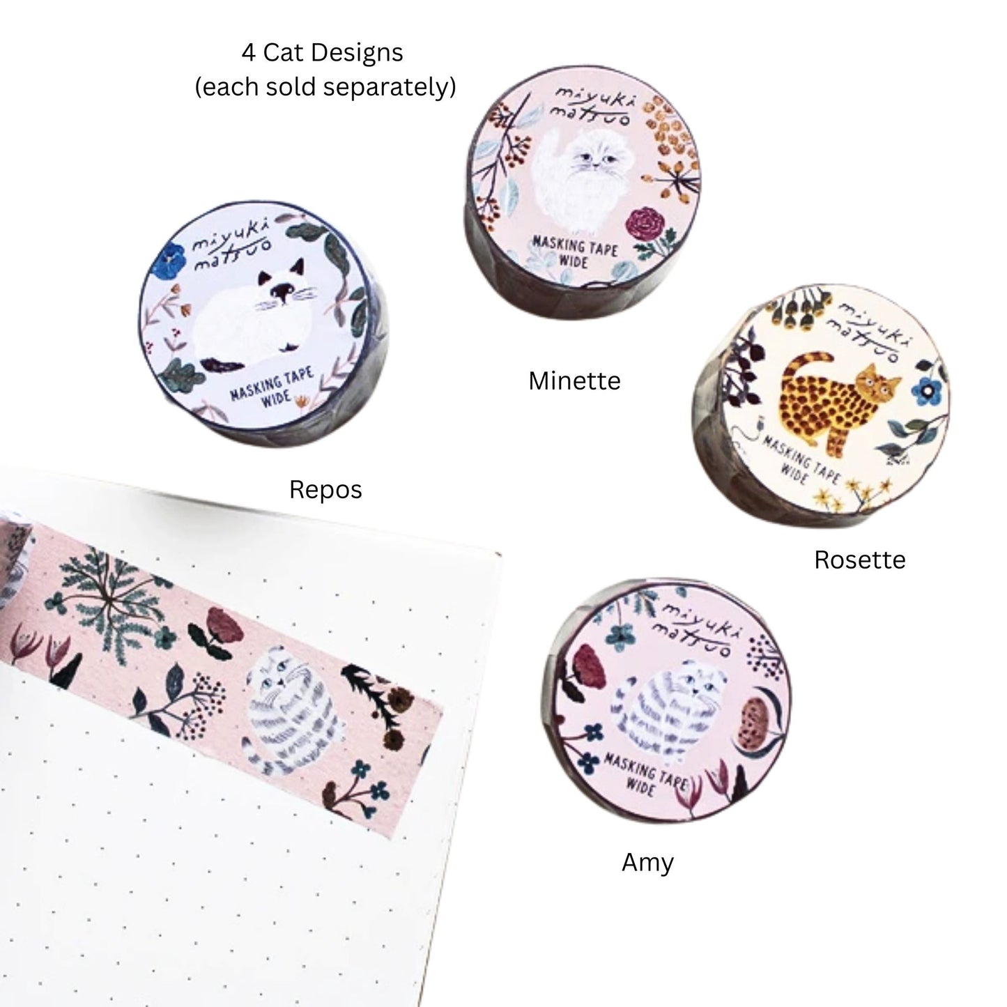MATOKA - Miyuki Matsuo - Washi Tape - 25mm - Rosette