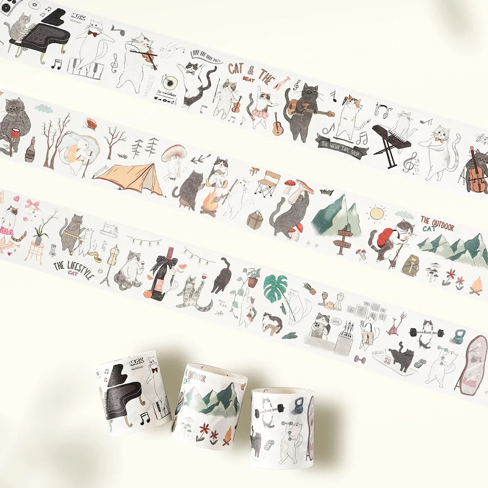 WT - Neko Washi Tape Sticker Set