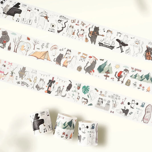 WT - Neko Washi Tape Sticker Set