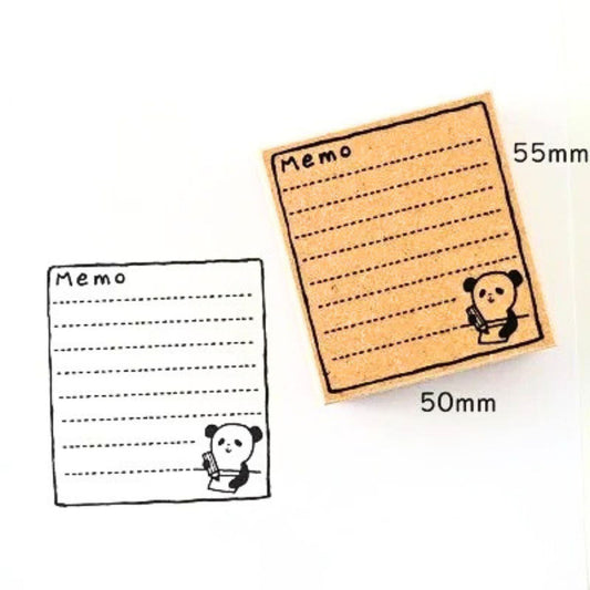 Sanby - Rubber Stamp - Memo - Panda