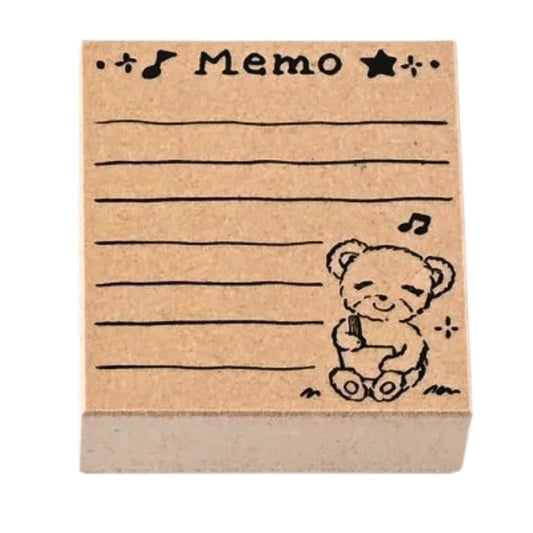Sanby - Rubber Stamp - Memo - Bear