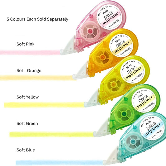 PLUS - Petit Moji Liner Marking Tape: Soft Yellow