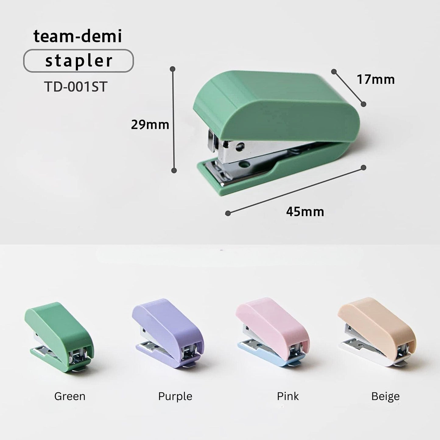 PLUS - Team-Demi Stapler: Green