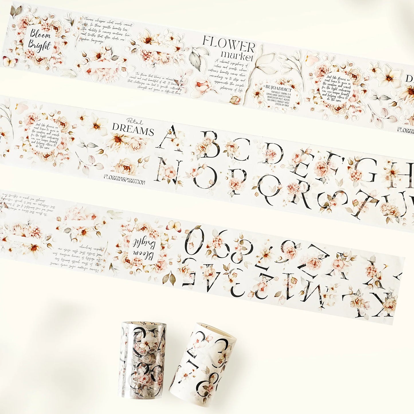 WT - Rosé Scripts Wide Washi/PET Tape