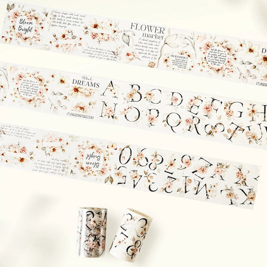 WT - Rosé Scripts Wide Washi/PET Tape