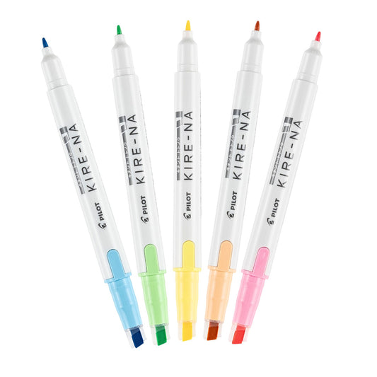 PILOT - KIRE-NA - Highlighter - Dual Tip - Basic - 5pk