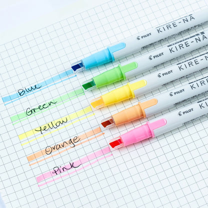 PILOT - KIRE-NA - Highlighter - Dual Tip - Basic - 5pk