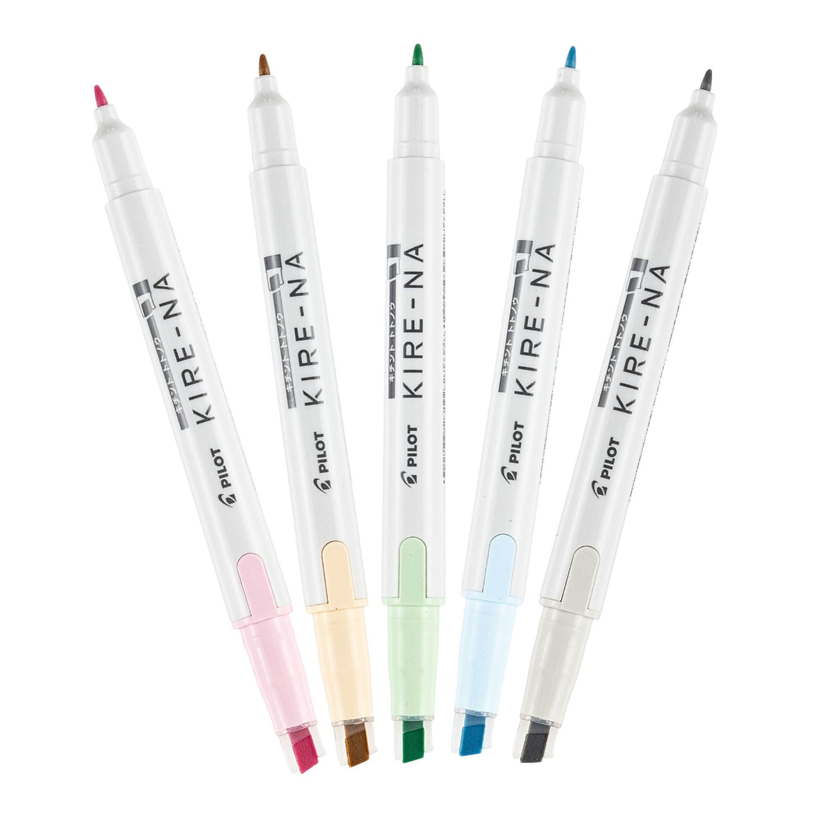 PILOT - KIRE-NA - Highlighter - Dual Tip - Pale - 5pk