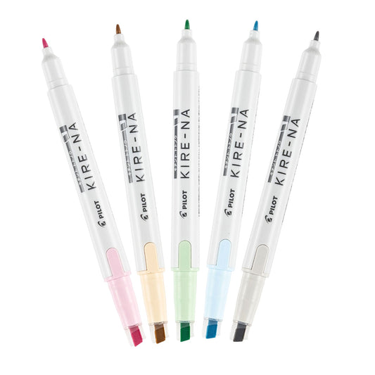 PILOT - KIRE-NA - Highlighter - Dual Tip - Pale - 5pk