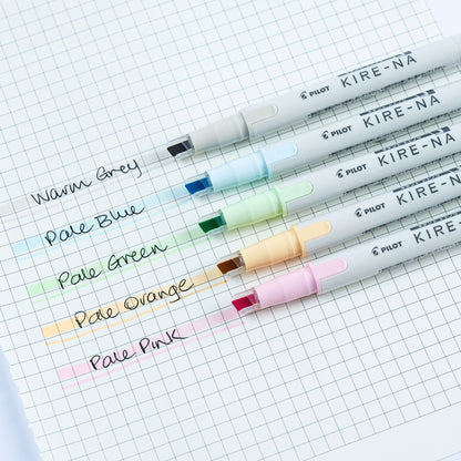 PILOT - KIRE-NA - Highlighter - Dual Tip - Pale - 5pk