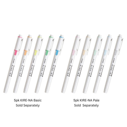 PILOT - KIRE-NA - Highlighter - Dual Tip - Basic - 5pk