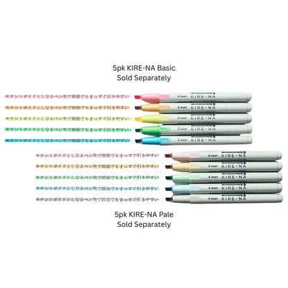PILOT - KIRE-NA - Highlighter - Dual Tip - Basic - 5pk