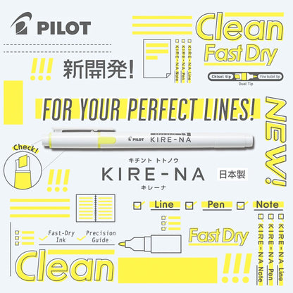 PILOT - KIRE-NA - Highlighter - Dual Tip - Basic - 5pk
