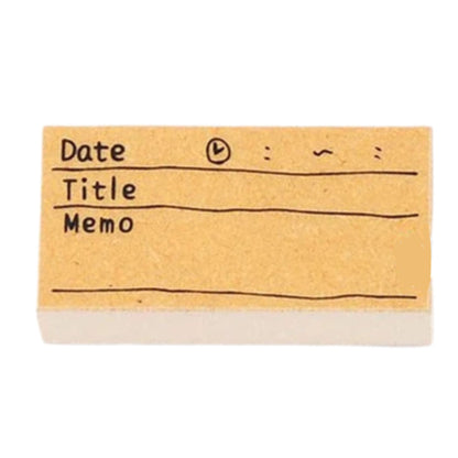 Sanby - Rubber Stamp - Date / Title / Memo