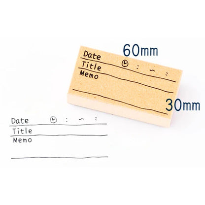 Sanby - Rubber Stamp - Date / Title / Memo