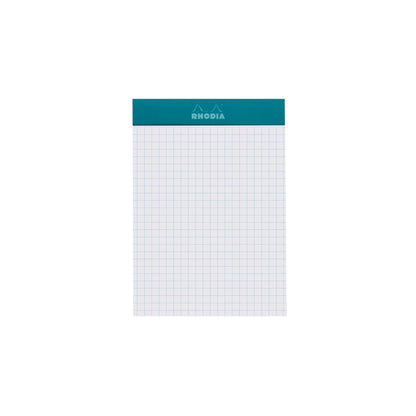 Rhodia - No. 13 Top Stapled Notepad A6 Grid/Graph - Peacock