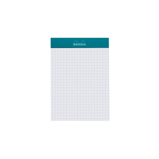 Rhodia - No. 13 Top Stapled Notepad A6 Grid/Graph - Peacock