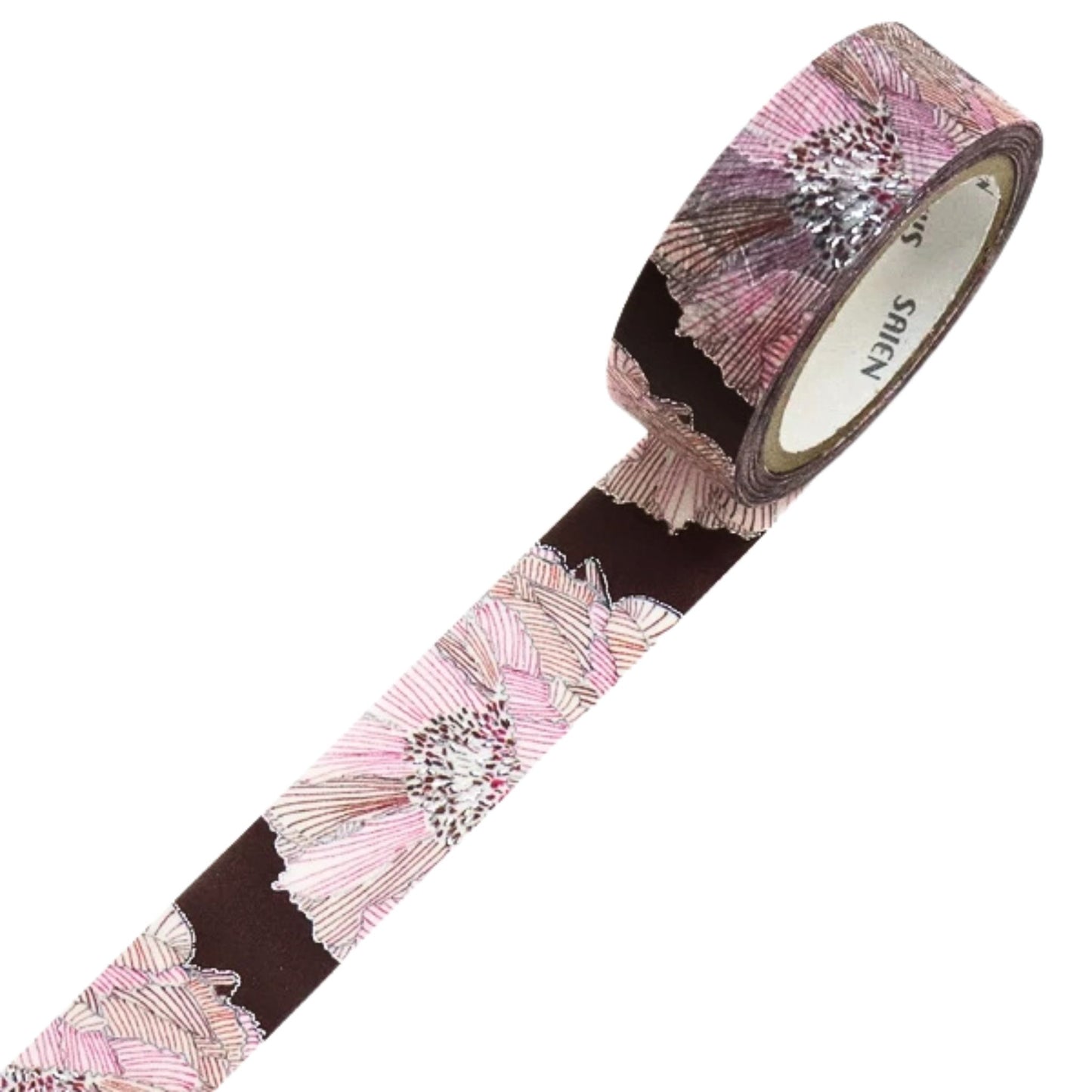 SAIEN - Ariane Gérard - Washi Tape - Silver Foil - Café Pivoine