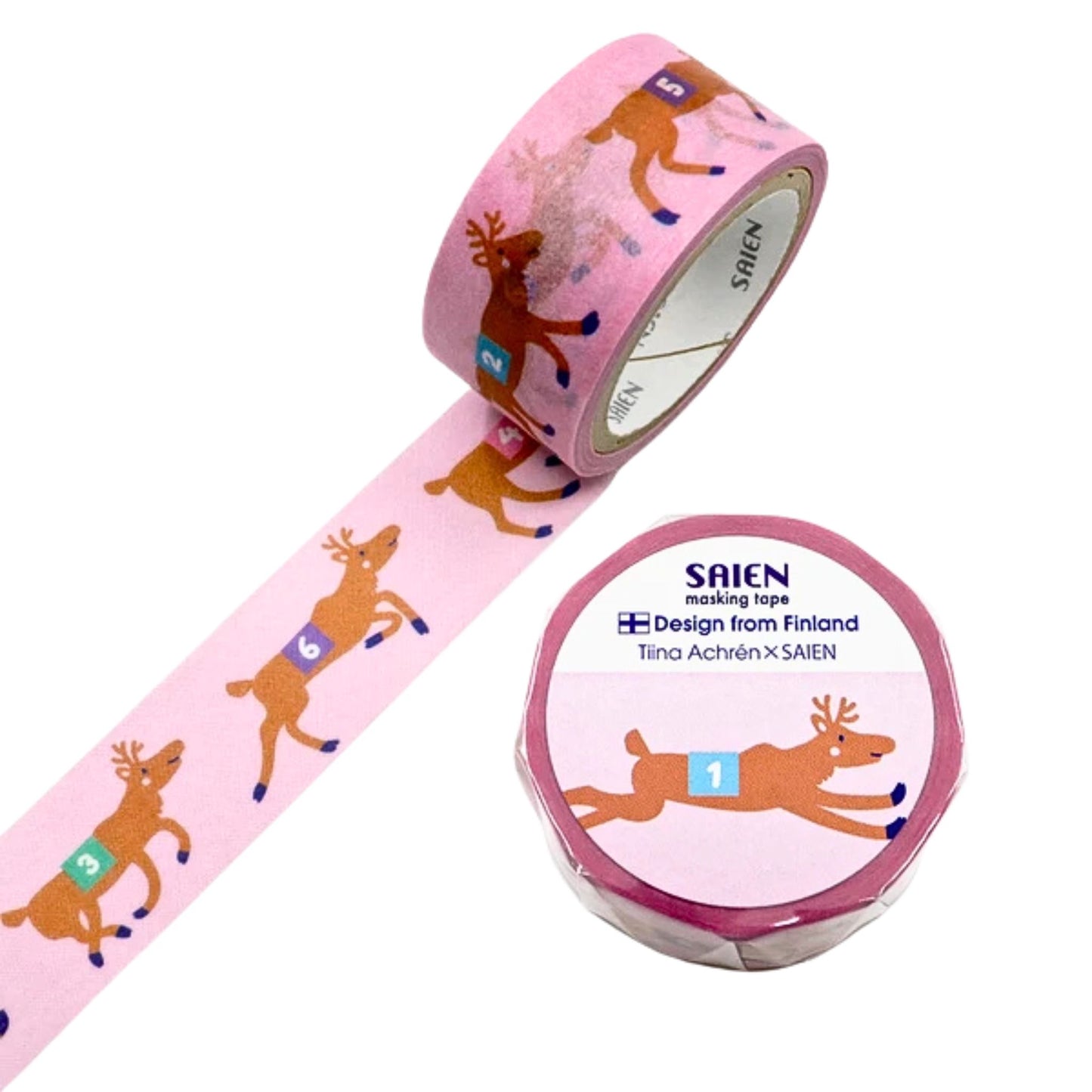 SAIEN - Tiina Achrén - Washi Tape - Reindeer Race