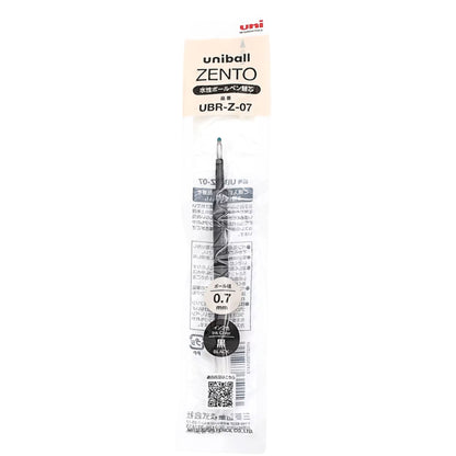 Uni - Uniball - Zento - UBR-Z-07 - Ballpoint Pen - Ink Refill - Black