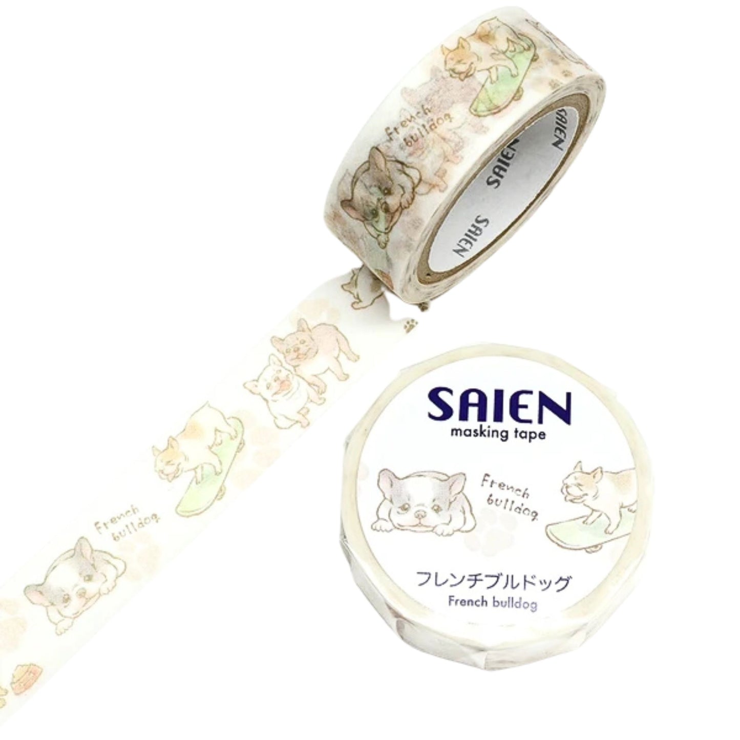 SAIEN - Washi Tape - French Bulldog