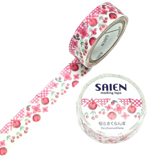 SAIEN - Washi Tape - Cherry Blossoms & Cherries