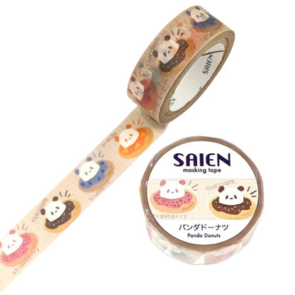SAIEN - Washi Tape - Panda Donuts