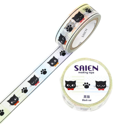 SAIEN - Washi Tape - Black Cat