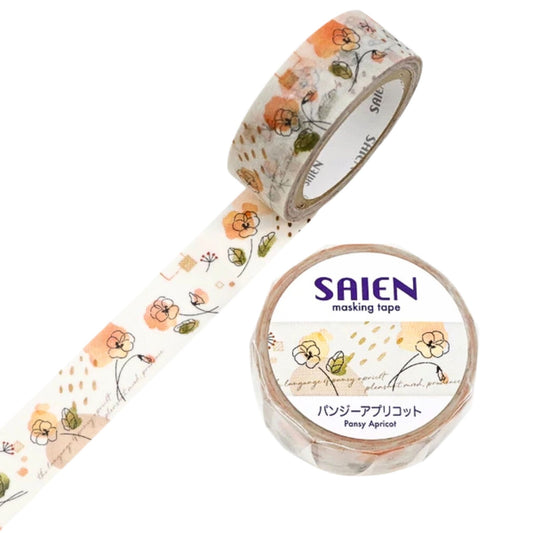 SAIEN - Washi Tape - Pansy Apricot