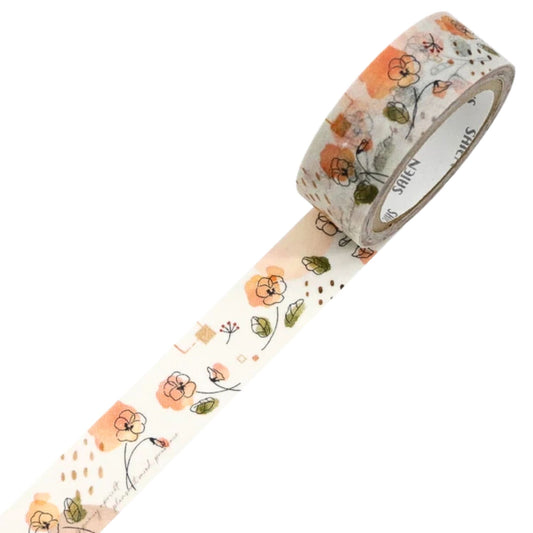 SAIEN - Washi Tape - Pansy Apricot