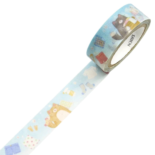 SAIEN - Washi Tape - Cat Laundry