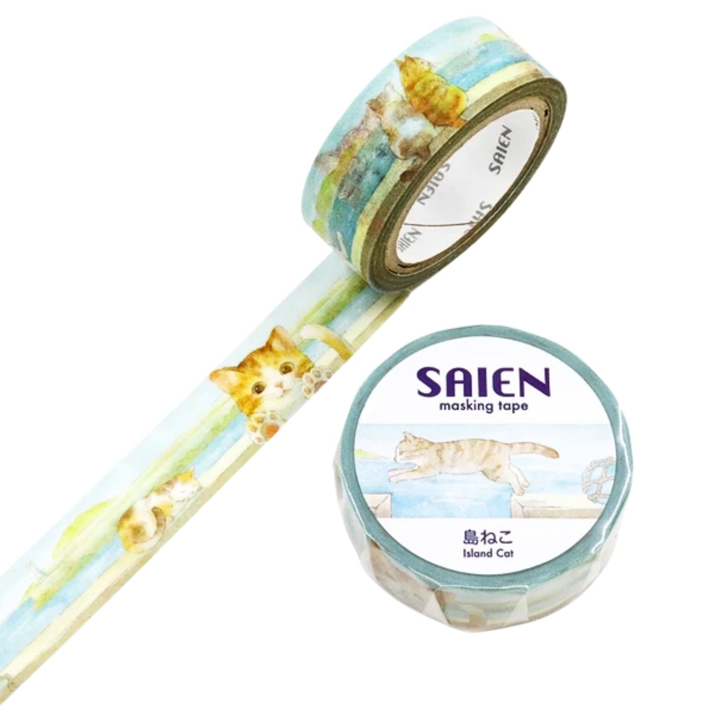 SAIEN - Washi Tape - Island Cat