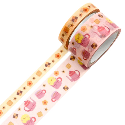 SAIEN - Washi Tape - 2-Roll Set - Teacup Animals - Chick