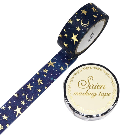 SAIEN - Washi Tape - Gold Foil - Starlit Sky