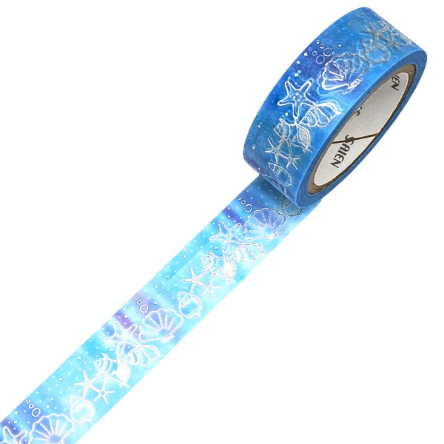 SAIEN - Washi Tape - Silver Foil - Shell